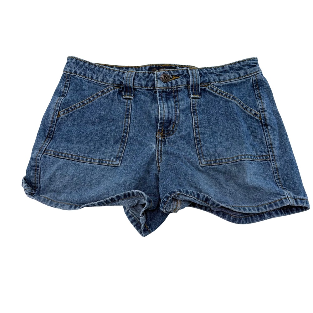 LEI Vintage Y2K Blue Denim Utility Cargo Shorts Medium Wash Size 7 Cotton